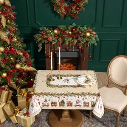 СКАТЕРТЬ "ЩЕЛКУНЧИК" 110Х140СМ ,БЕЖЕВЫЙ ,100% ХЛОПОК,ТВИЛ