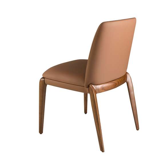 Стул Angel Cerda 4135 из экокожи коричневого цвета