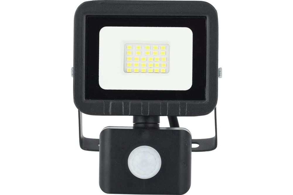Прожектор светодиодный ЭРА 20Вт 6500К 1600Лм 100x130x45 IP65 с датчиком движения регулируемым, Б0043585