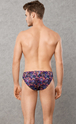 Мужские трусы-слипы с растительным принтом Doreanse Poison Ivy (Размер: XL) (Цвет: черный)