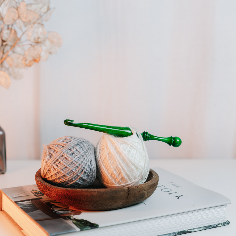 Деревянный крючок для вязания из древесины клена 5 мм. K324