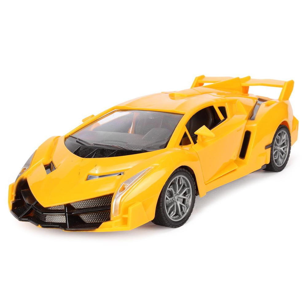 Машина классическая на РУ, желтая, коробка 118-3