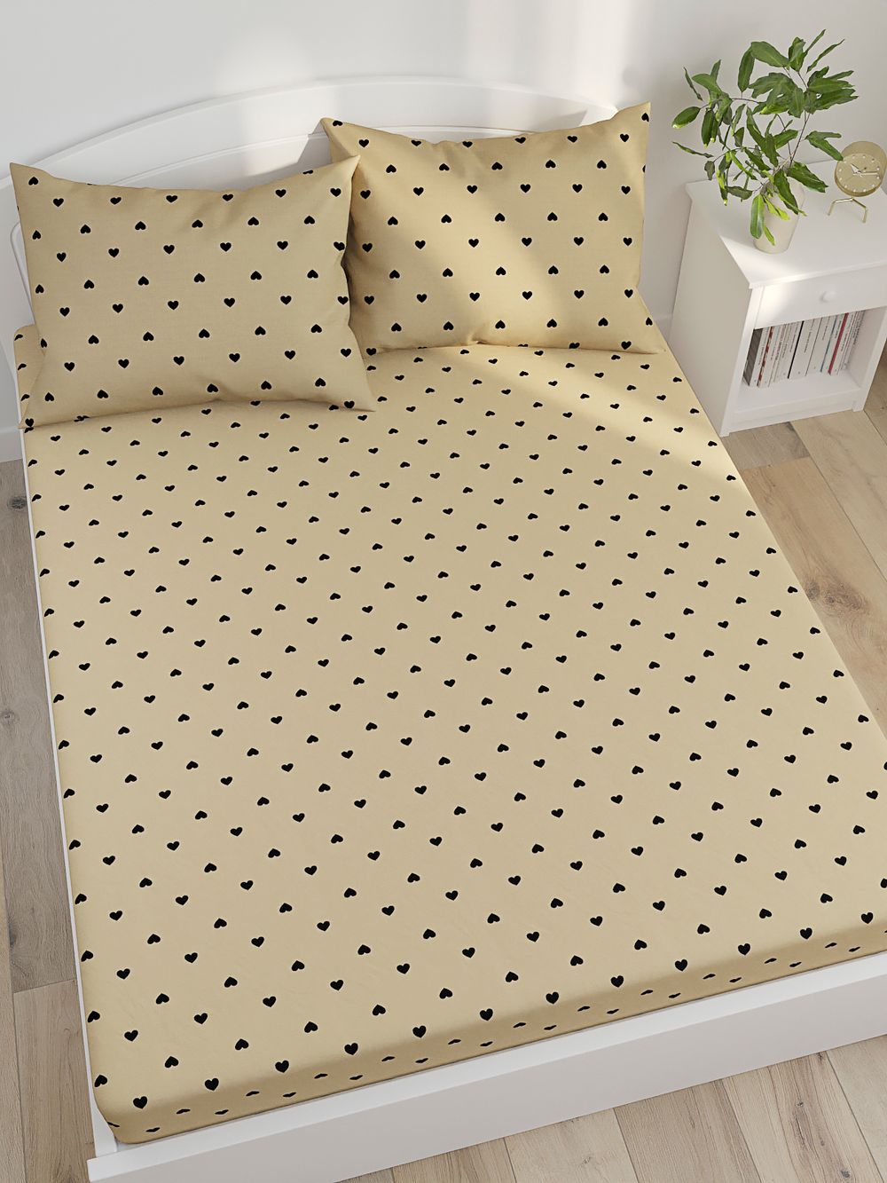 Постельное белье Сказка "Адель" евро Наволочка 50х70 см 2 шт Простынь на резинке 180х200 см Пододеяльник 200х215 см, перкаль