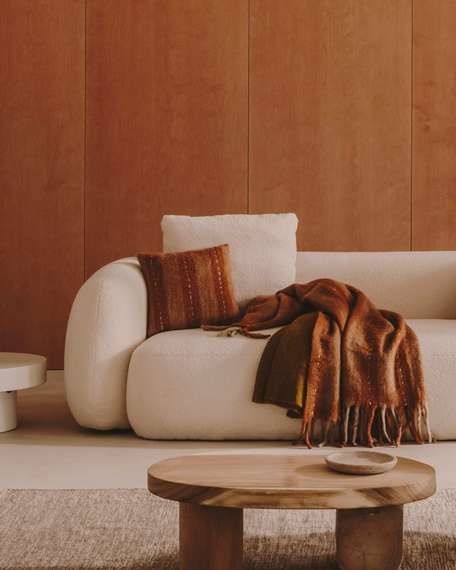 Журнальный столик Mosi из массива мунгура Ø90x60 см