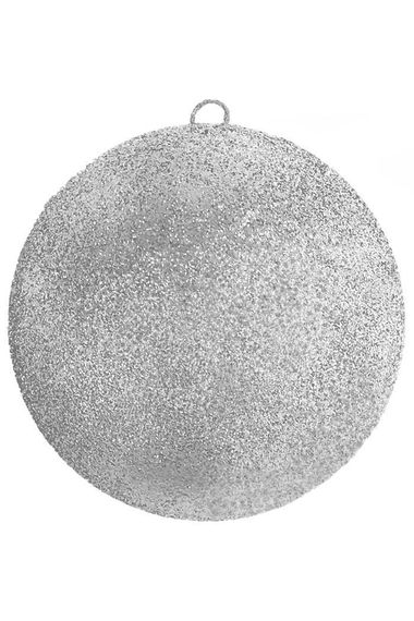 Шар из пенополистирола с блестками Искристый 20 см., серебро, ПромЕлка (SHI-200SILVER)