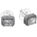 Серьги из гиппоалергенного металла со стразами «ПАЛУМНА», классика, цвет золото и серебро, 1*0,8см