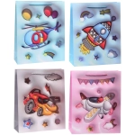 Пакет подарочный «Самолет» 26*32*10 см, микс