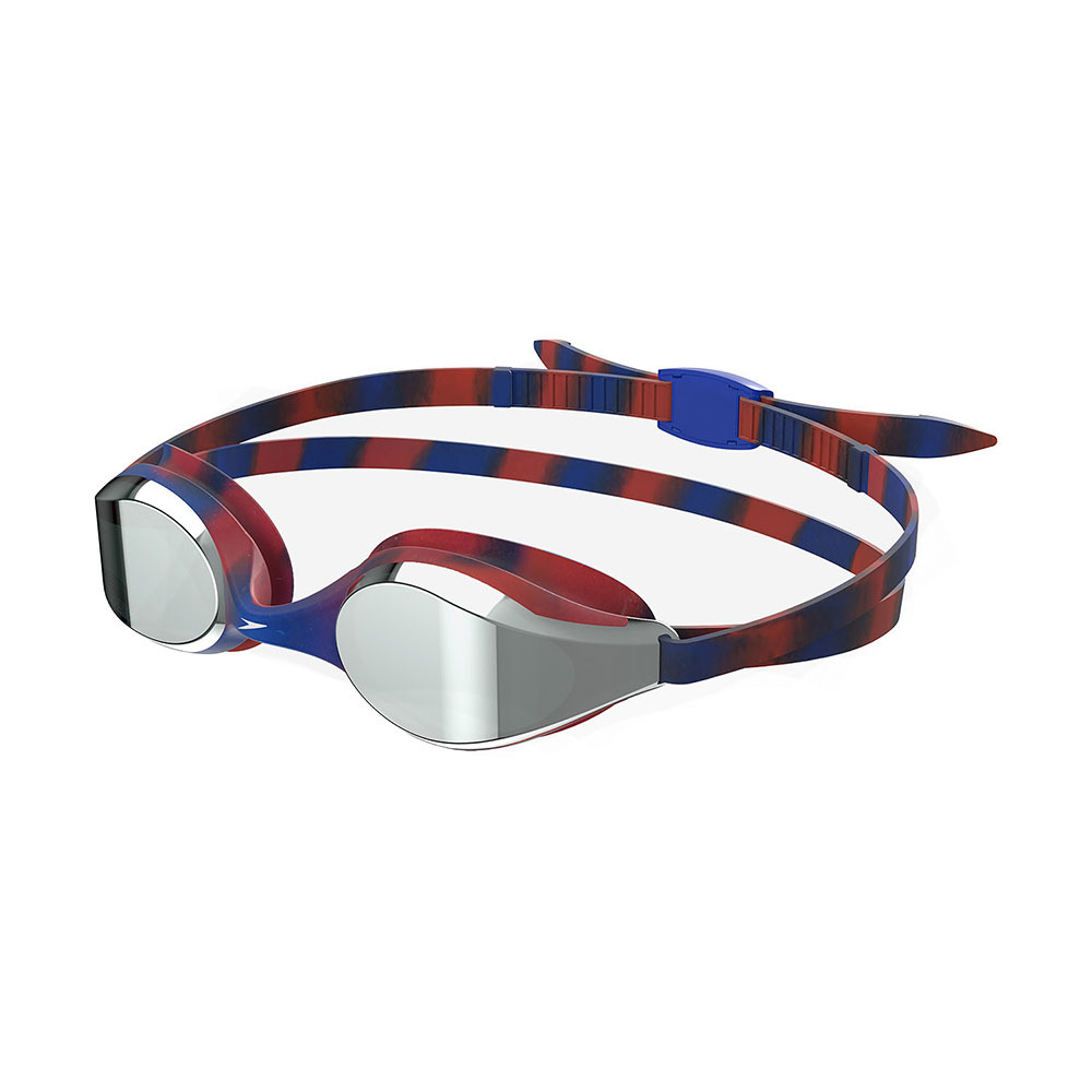 Очки для плав. детск. SPEEDO Hyper Flyer Mirrored Jr, 8-7750316411, ЗЕРКАЛЬНЫЕ линзы, сине-красный