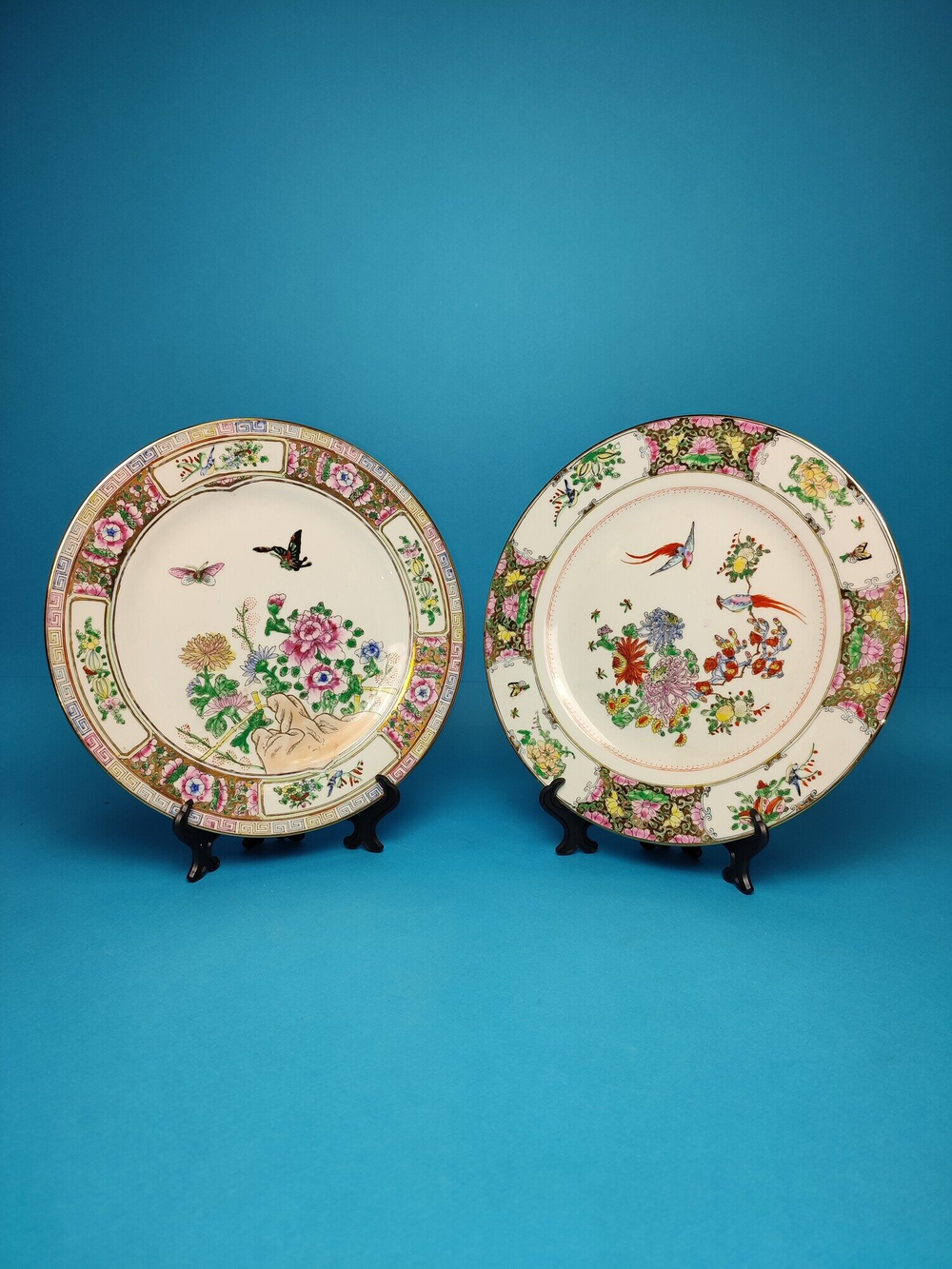 Пара декоративных тарелок в китайском стиле