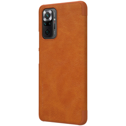 Кожаный чехол-книжка Nillkin Leather Qin для Xiaomi Redmi Note 10 Pro