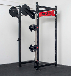 Канатный тренажер  "Двойная бочка" с регулировочной стойкой + канат (20м)