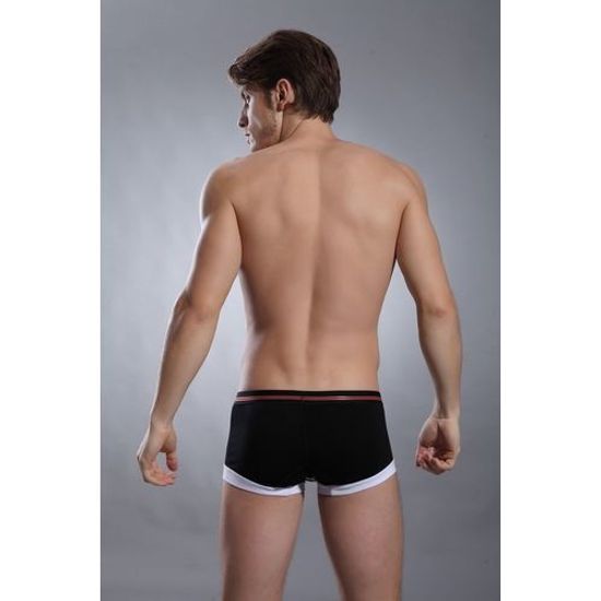 Мужские трусы хипсы черные с вырезами Superbody Black Hip Boxer