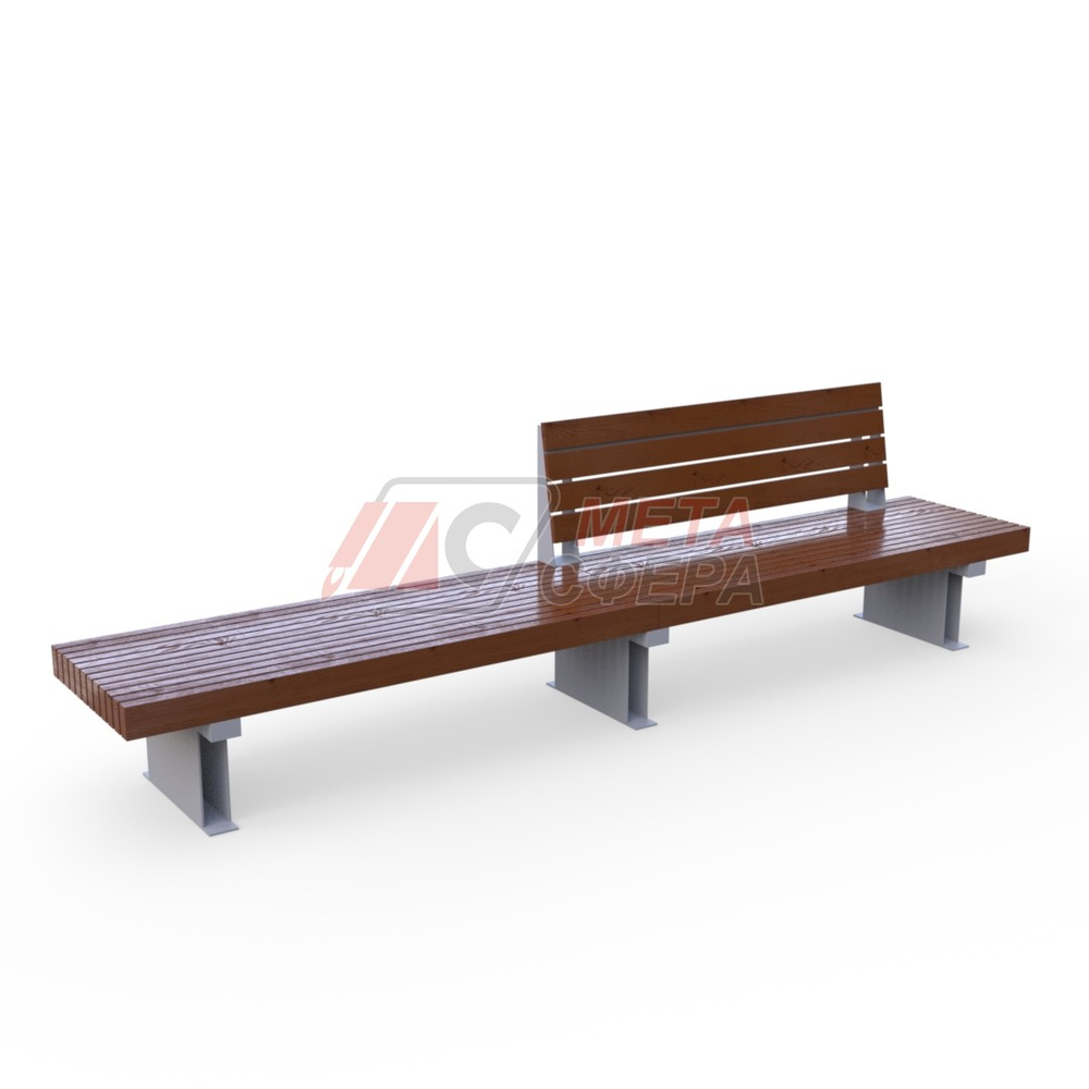 Скамейка Rail Road 03 продольная двойная