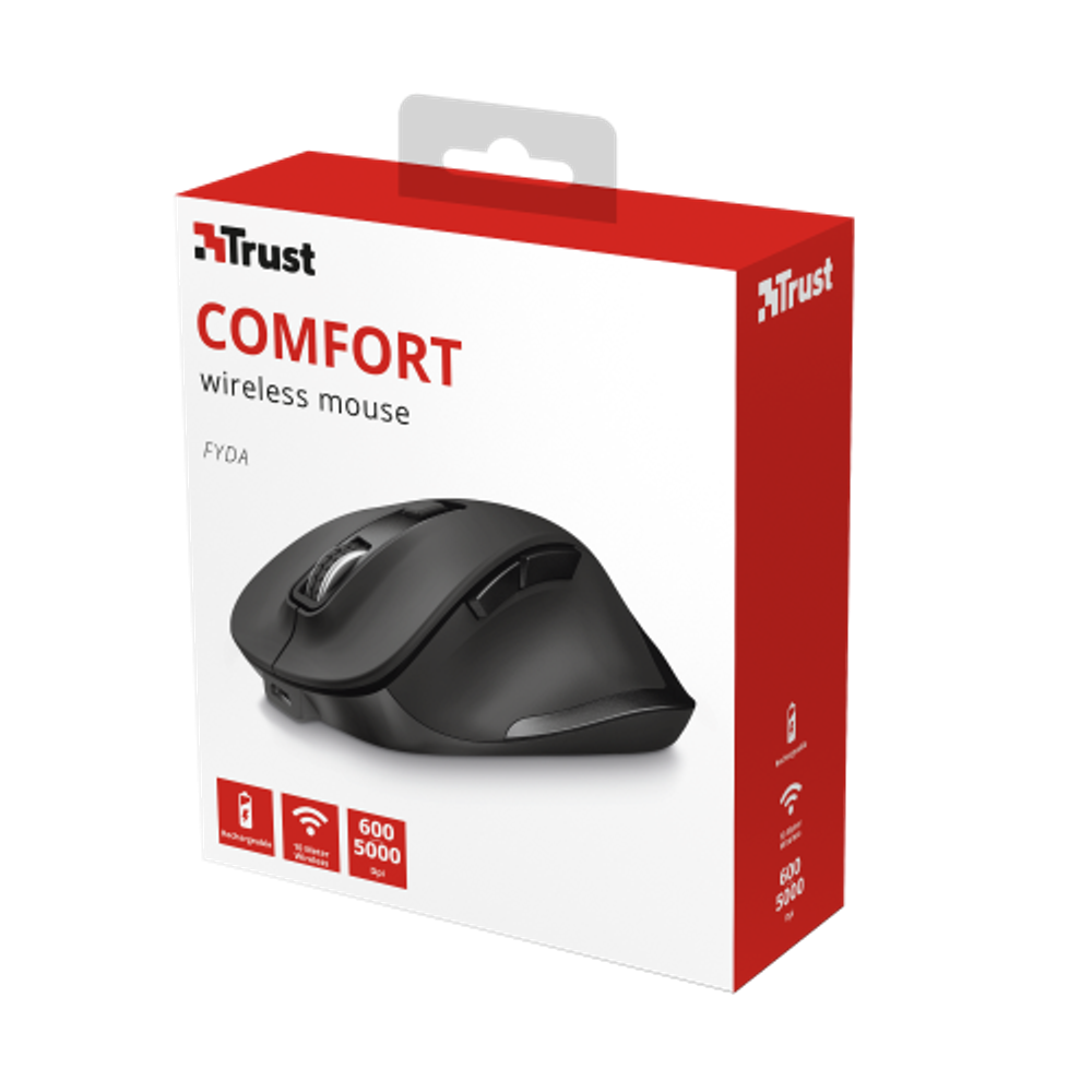 Мышь Trust 23804 беспроводная черная FYDA | Мыши