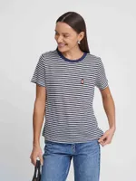 Футболка Kefirmaykifer В Полоску бело-синяя