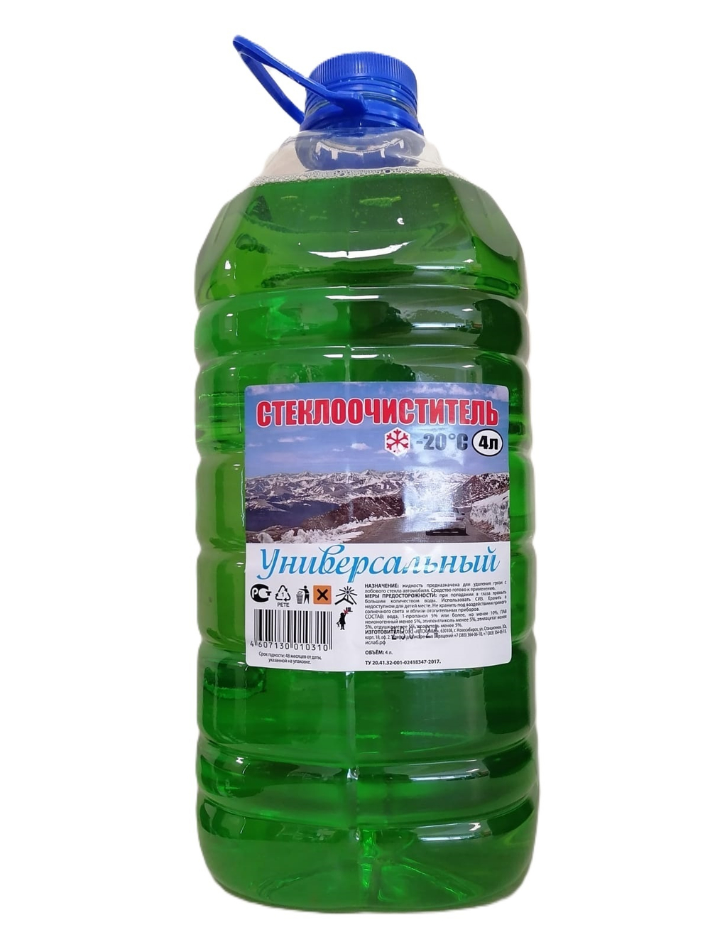 Жидкость омывателя стекла Снежинка -20 Зеленая (4л)