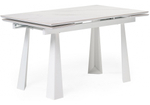 Обеденный стол Woodville Бэйнбрук 140х80х76 белый мрамор , белый