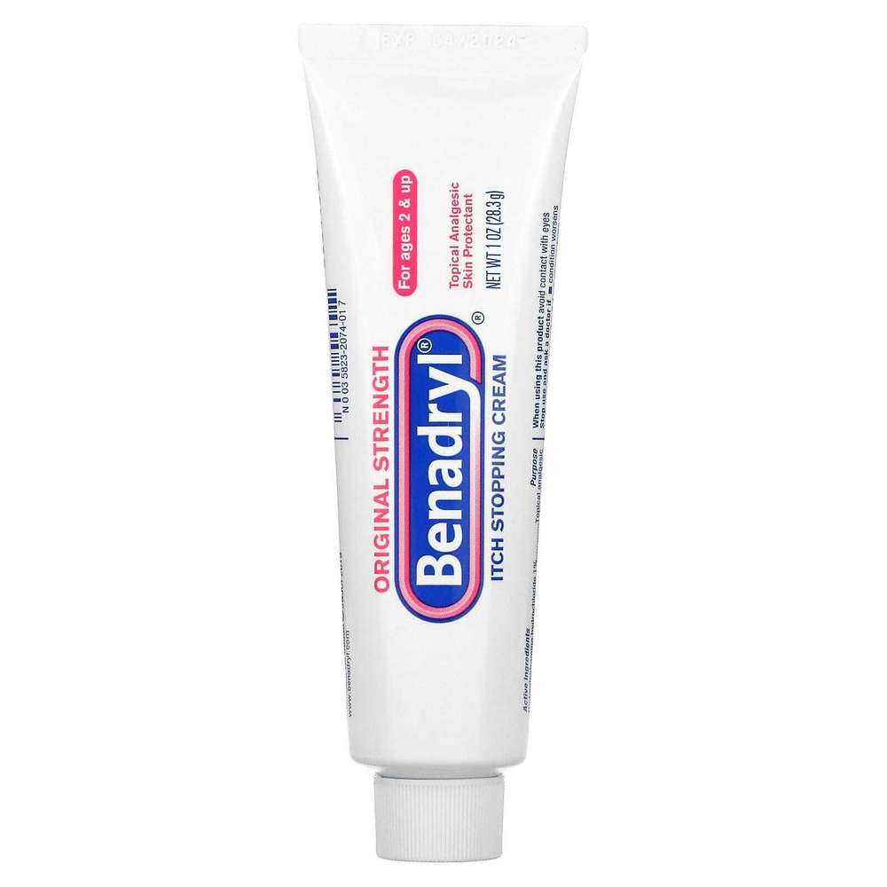 Benadryl, Original Strength, крем от зуда, для детей от 2 лет, 28,3 г (1 унция)