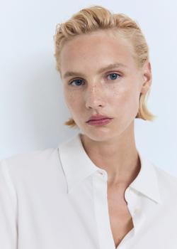 Струящаяся рубашка с длинными рукавами