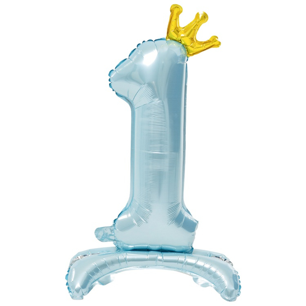 Шар фольгированный Цифра 1 81 см (Голубой)