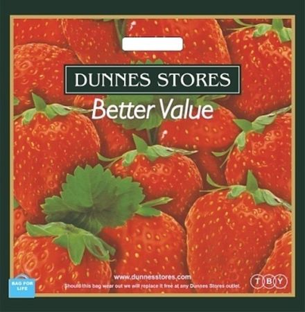 Пакеты с вырубной ручкой "Клубника" 45х45+3 см 65 мкм (50/400шт)