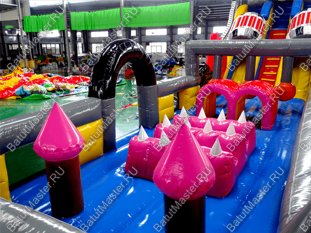 Коммерческий надувной батут "Робот" 16*4*5 м