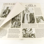 Пленка В листах 20 шт 57 х 57 см "Газета GIRLS" (Розовый, Серый)