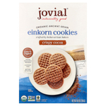 Jovial, Органическое печенье из пшеницы-однозернянки, хрустящее, с какао, 8,8 унций (250 г)