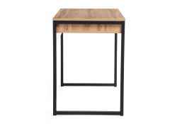 Письменный стол Леон Лофт 110х55х75 черный матовый / дуб вотан