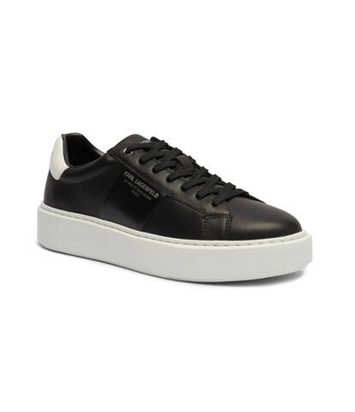 Кожаные кроссовки Karl Lagerfeld - черный(KL52221)