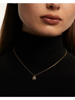 Колье женское PDPaola Мини-Буква D серебро 925 пробы покрытое золотом 750 пробы CO01-515-U