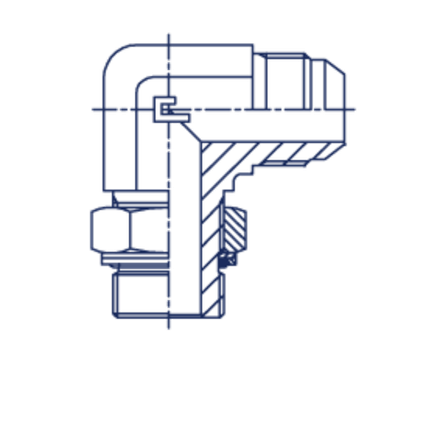 Штуцер FRG90 JIC 1.5/8" BSP1.1/4"