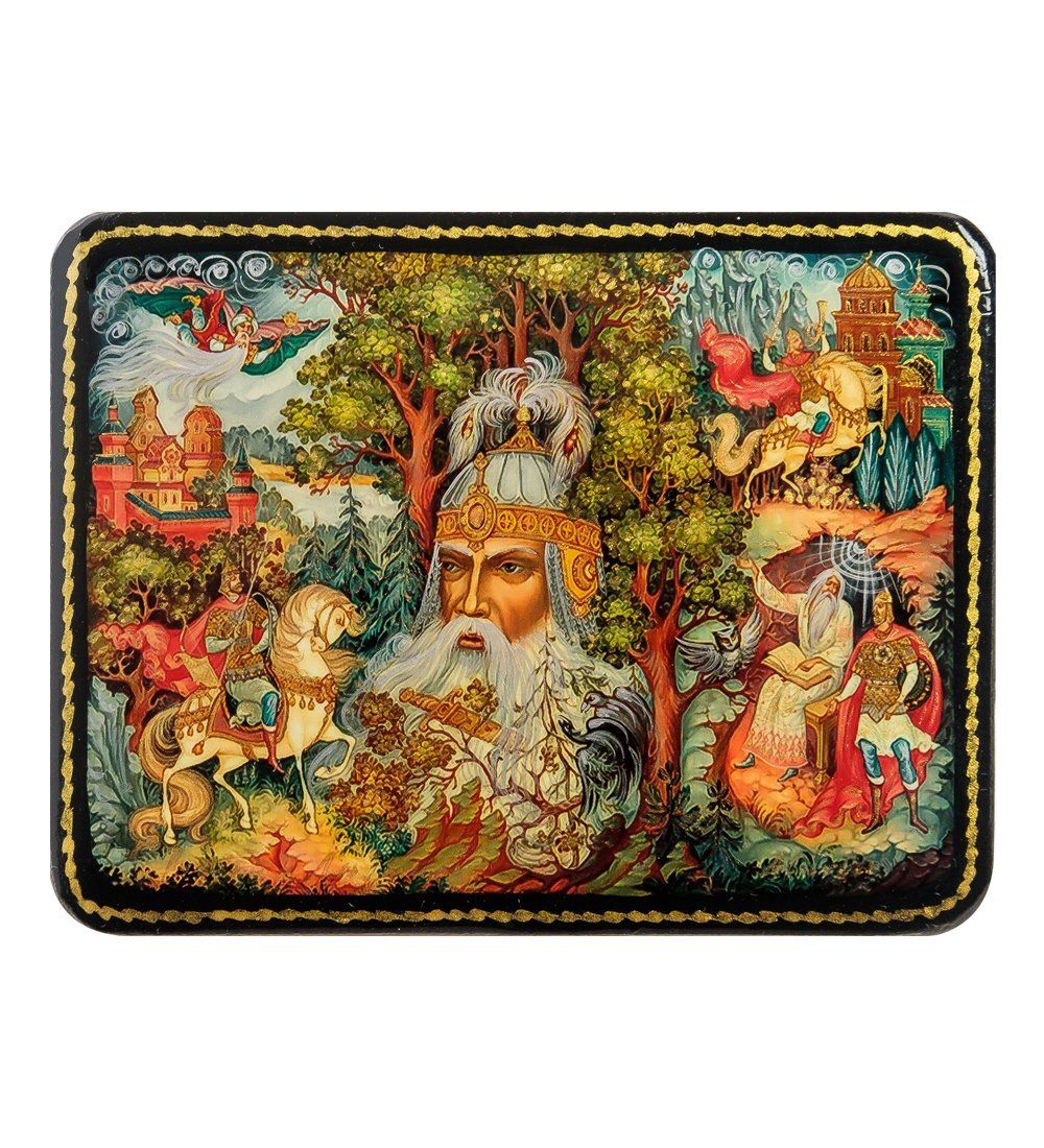 ШК-19/ 4-D Шкатулка в технике декупаж «Руслан и Людмила» (10х8х3,5)