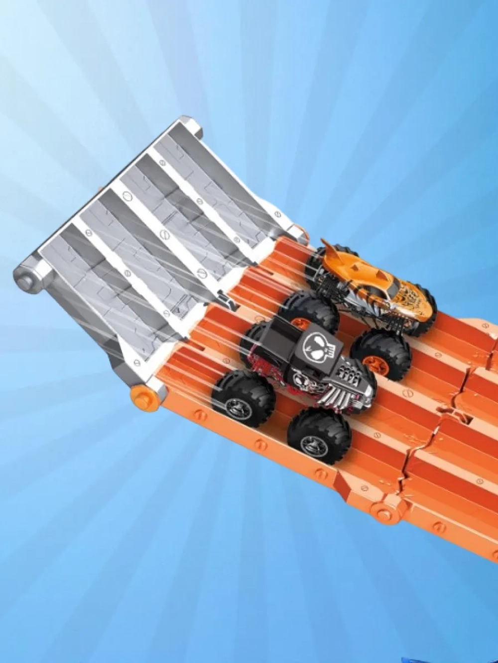 Автотрек трек Хот Вилс Монстр Трак Разгром в спуске JFR07