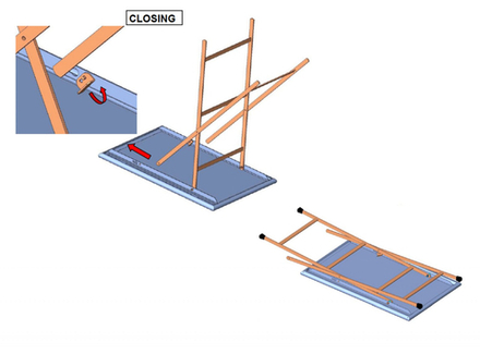 Стол металлический складной EMU Arc en Ciel, зеленый