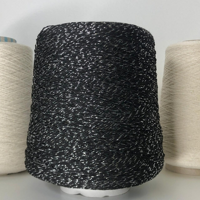 LINO LUX - Luxury Selection by Ri.Go; 95% лён натуральный, 5% люрекс; 650м/100гр; col.601 чёрный с серебряным люрексом; Есть бобинки весом : 124, 150гр.