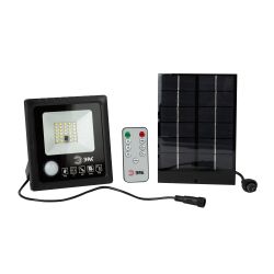 Прожектор ЭРА ERAPRO-20 светодиодный уличный 20 Вт 360 Лм 5000K IP65 на солнечной батарее с датчиком движения ПДУ | Уличное освещение на солнечных батареях