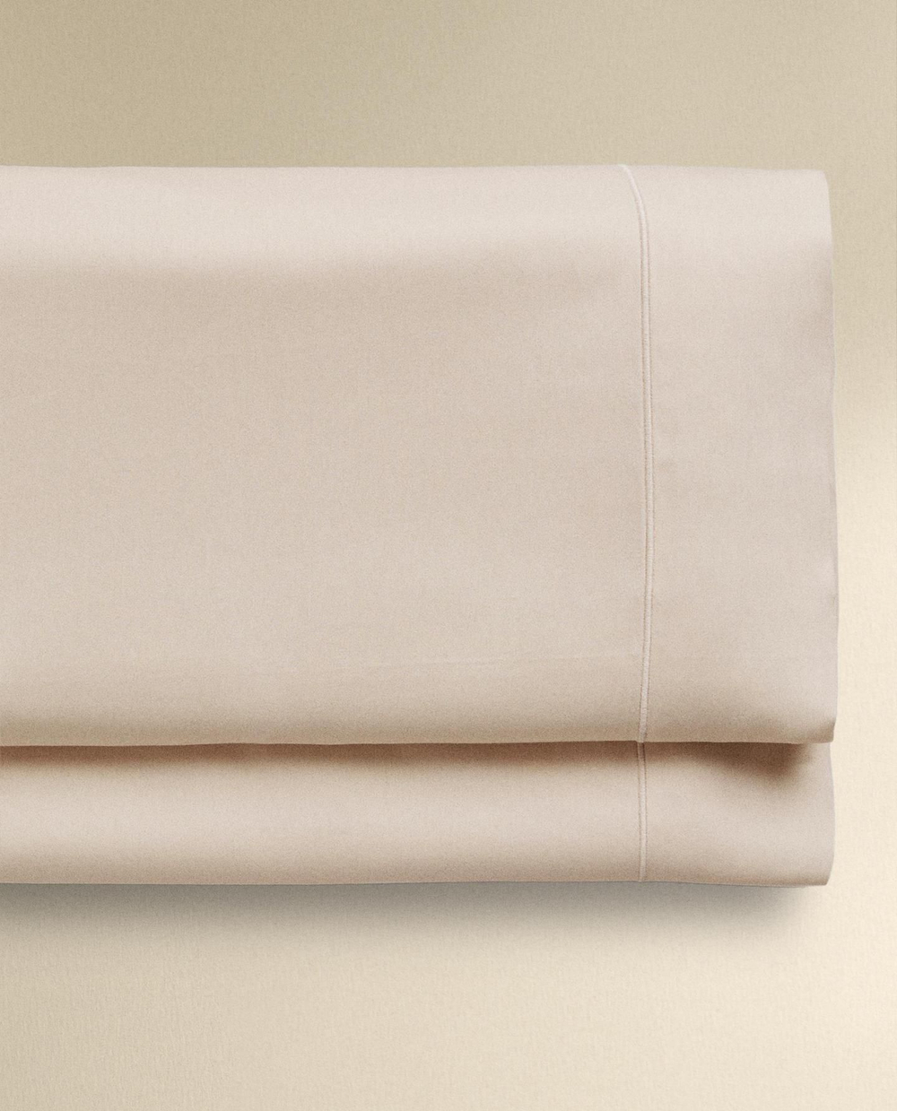 Zara Home - Простыня из сатина с подолом (300 нитей), бежевый, 290x280 см