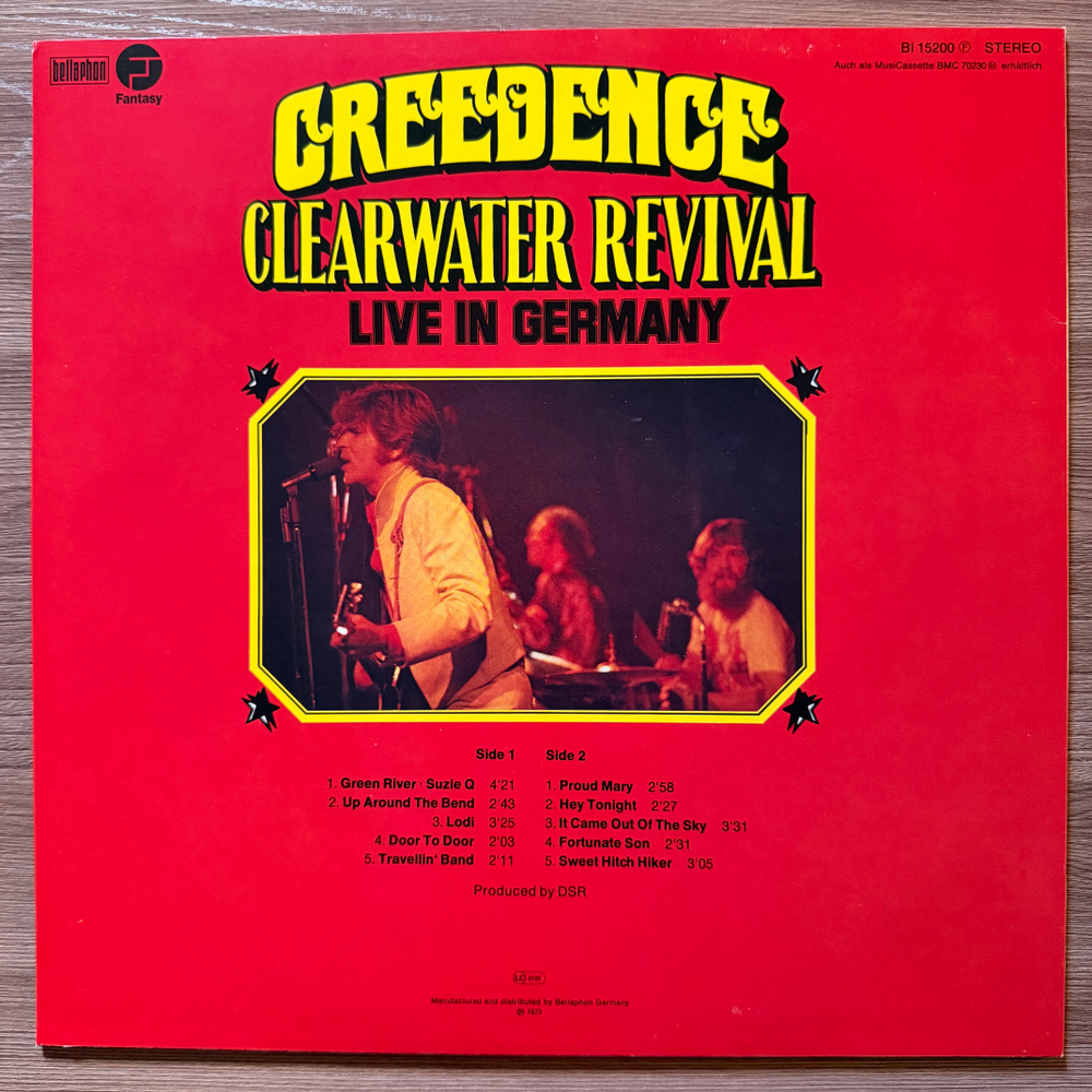 Creedence Clearwater Revival ‎– Live In Germany (Германия 1976г.) Т