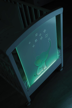 Детская кровать Erbesi Elly LED белый