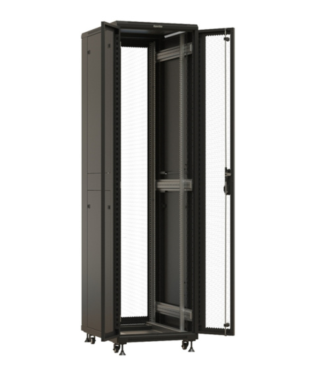 Шкаф напольный 19", 47U Hyperline TTBR-4762-DD-RAL9004