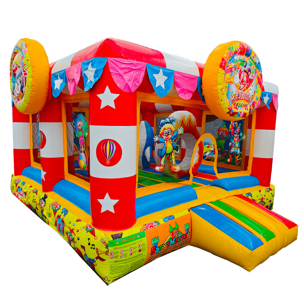 Коммерческий надувной батут «Цирковые трюки» 3,5*3,5*2,6 м