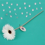 Цветок искусственный «Natur» 55см Гербера цвет белый