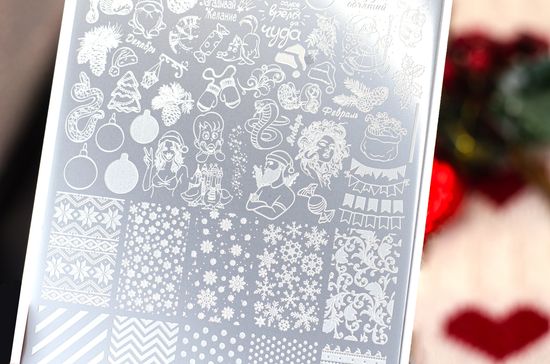 Пластина для стемпинга Enigma Stamping №028 Новогодняя (большая)