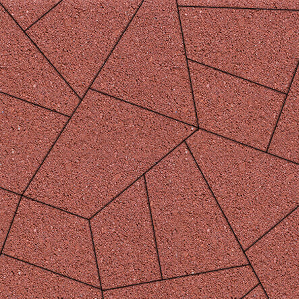 ТРОТУАРНАЯ ПЛИТКА ОРИГАМИ - Б.4.ФСМ.8 СТАНДАРТ КРАСНЫЙ, КОМПЛЕКТ ИЗ 6 ВИДОВ ПЛИТ