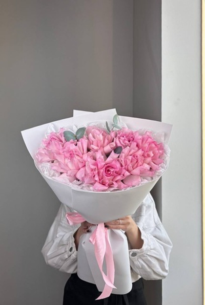 Букет из роз розовых