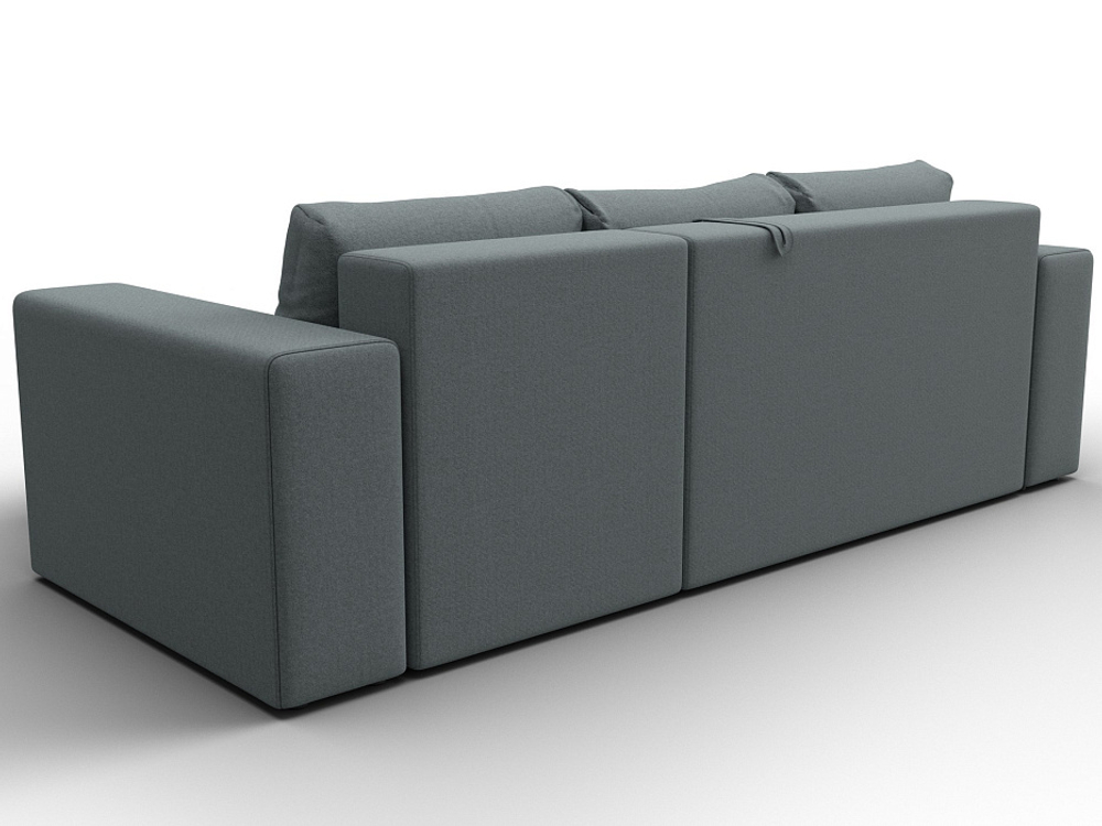 Диван угловой Лига-076 угол универсальный РОГОЖКА Амур 07 серый