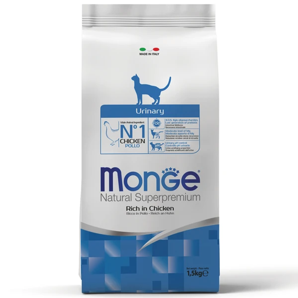 Monge cat корм сухой для кошек, для профилактики МКБ с курицей