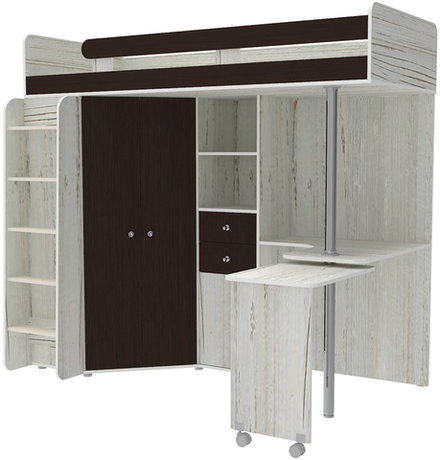 Кровать-чердак КарИВи М85 Винтерберг Венге