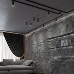 370863 PORT NT22 202 черный/золото Светильник трековый однофазный двухжильный IP20 GU10 9W 220V SLIM